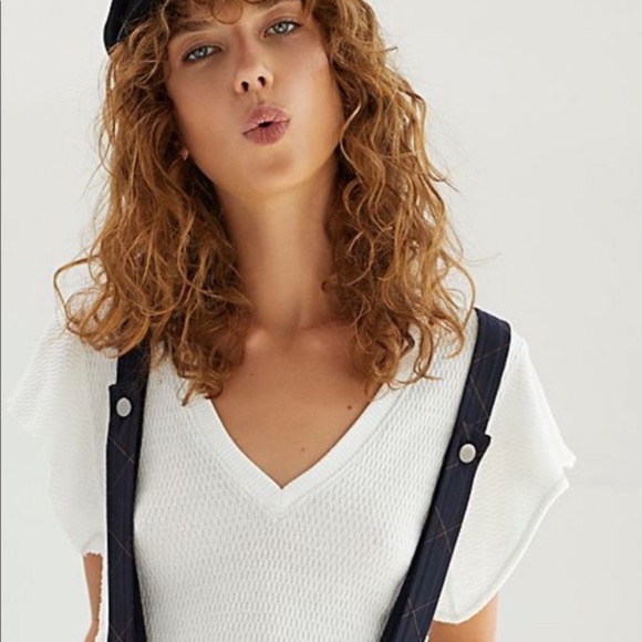 FREE PEOPLE Wide Leg "Hop To It" MAXI JUMPER in Dark Navy Plaid Size XS - Picture 3 of 6